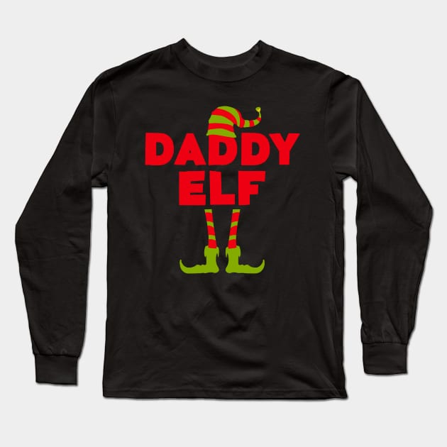 Mens Daddy Elf T-Shirt Funny Matching Christmas Costume Long Sleeve T-Shirt by TeeAaron